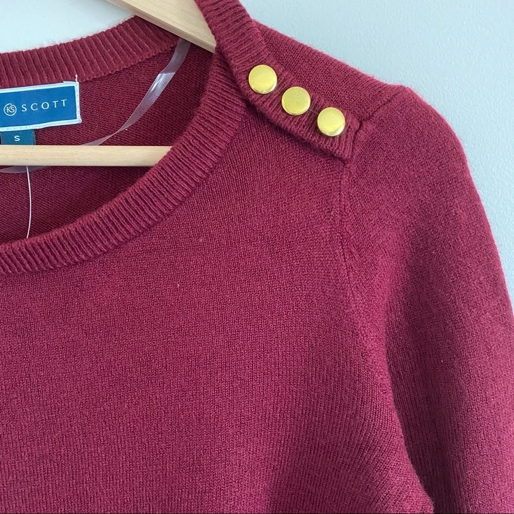 Karen Scott Button Shoulder Sweater